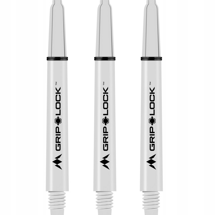 Shafty Mission Darts GripLock Medium White Białe