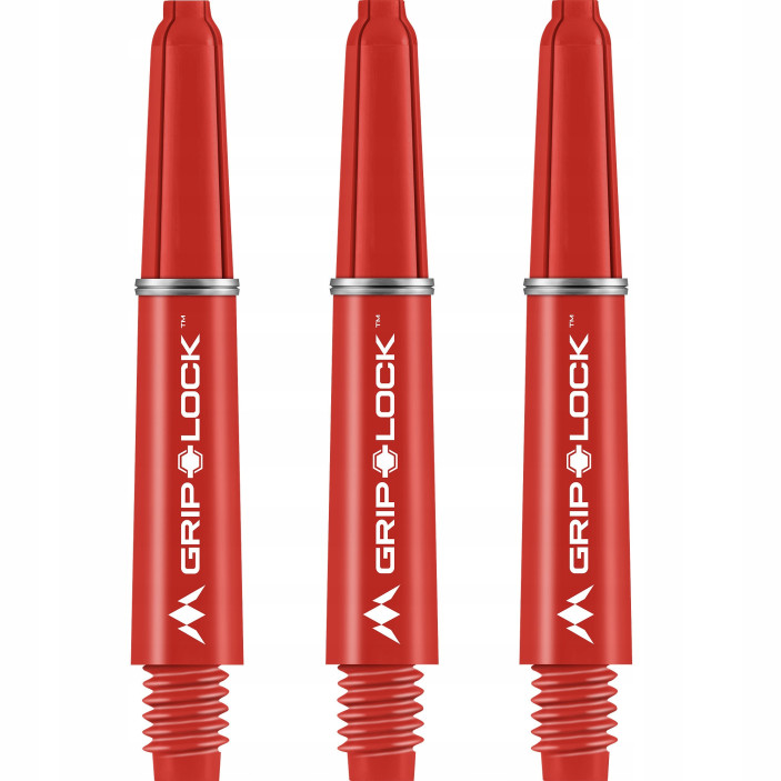 Shafty Mission Darts GripLock Short Red Czerwone