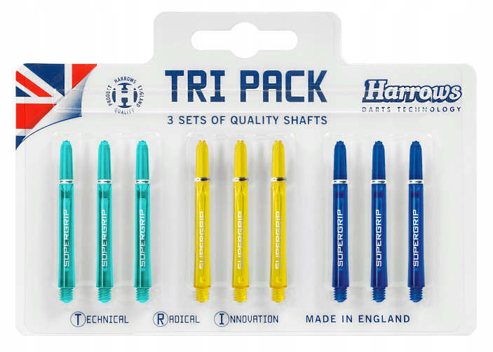 Shafty Harrows Tri Pack Niebieski Żółty 9 szt.