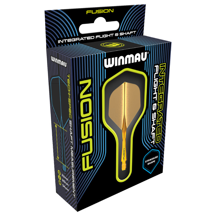 Winmau Fusion Shaft z Piórkiem Fluoro Orange Pomarańczowy Fluo Short