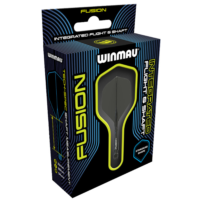 Winmau Fusion Shaft z Piórkiem Black Czarny Short