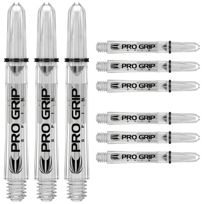 Shafty Target Pro Grip Spin Obrotowe Short Clear Przezroczyste Zestaw 9szt.