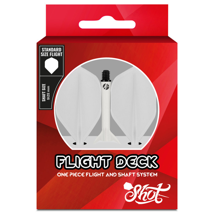 Shot Flight Deck Medium Biały White No2 (3szt.)