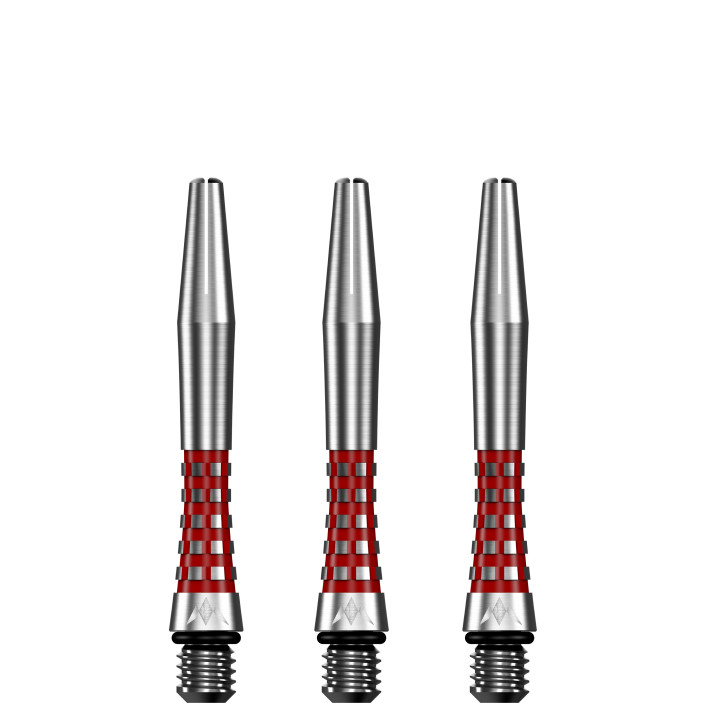 Shafty Aluminiowe Mission Atom13 Short Srebrne z Czerwonym