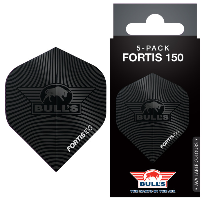 Piórka do darta Bull's NL Fortis Czarne 150 Standard Zestaw 5 kompletów