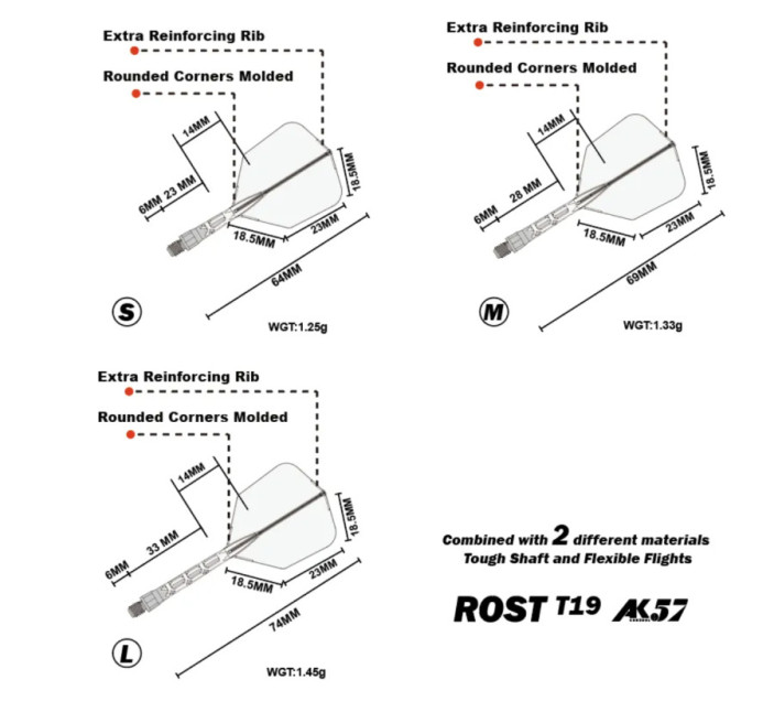 Shaft z piórkiem Cuesoul Rost T19 Big Wing