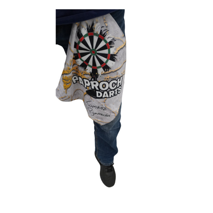 Ręcznik darterski z karabińczykiem Paproch Darts 35x35cm 