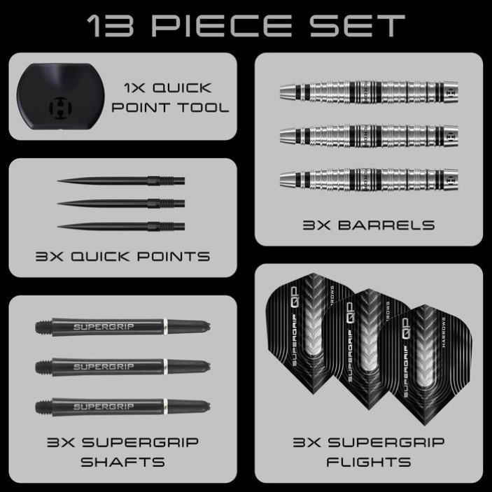 Lotki Rzutki Harrows Supergrip Torpedo QP Quick Point 90% 23g