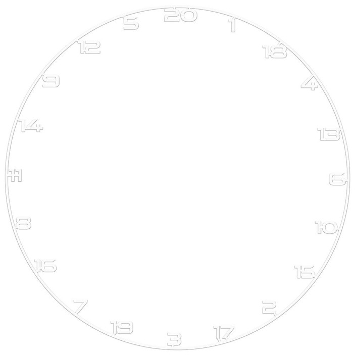 Ring numeryczny do tarczy do darta Bullet Biały