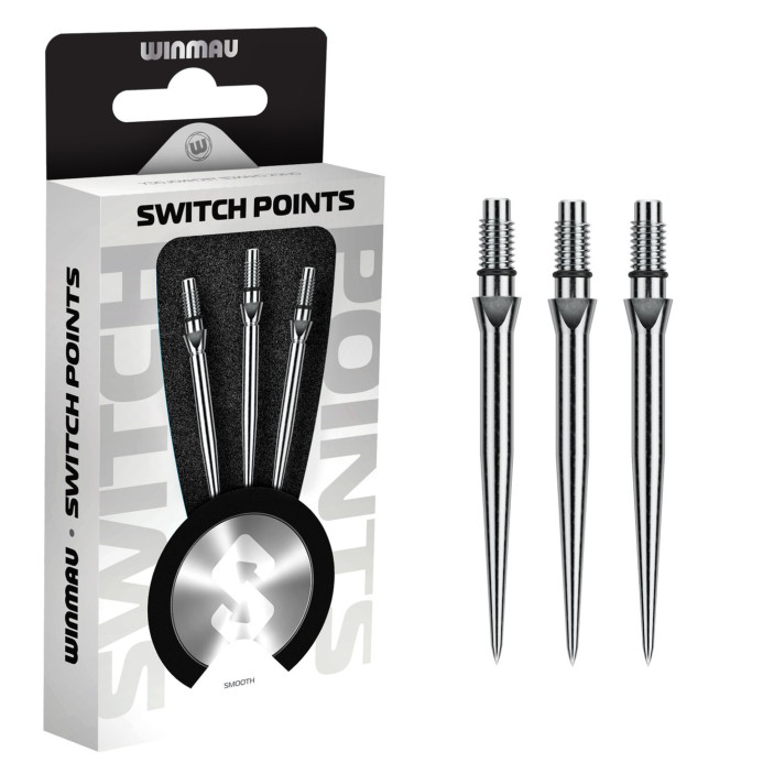 Groty Winmau Switch Point Srebrne Gładkie Smooth Silver 40mm