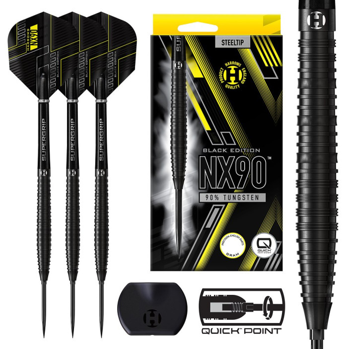 Lotki Rzutki Harrows NX-90 Black QP Quick Point 90% 23g