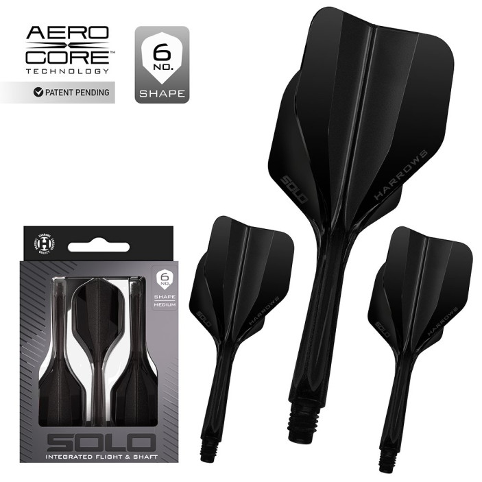 Harrows Solo Medium Black Czarne No6 