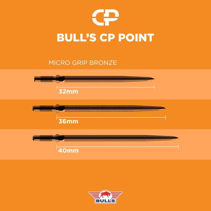 Groty Bull's Convertible Points Micro Grip Bronze 32mm