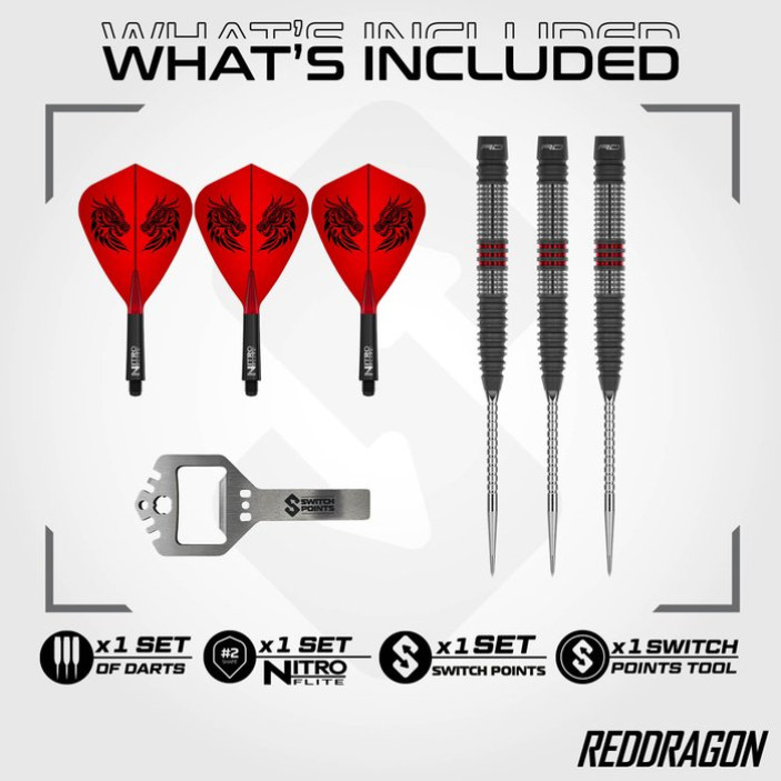 Lotki Red Dragon Jonny Clayton Hiraeth Switch Point 90% 22g