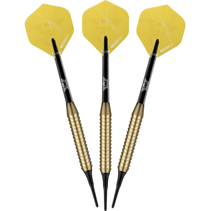 Rzutki do darta Bull's Charge Yellow Żółte Brass Soft 18 gram