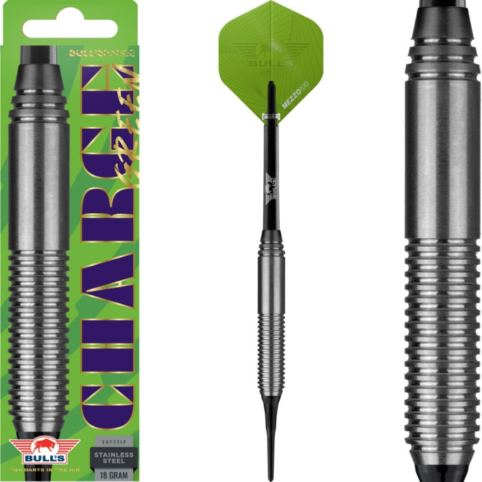 Rzutki do darta Bull's Charge Green Stainless Brass Soft 18 gram