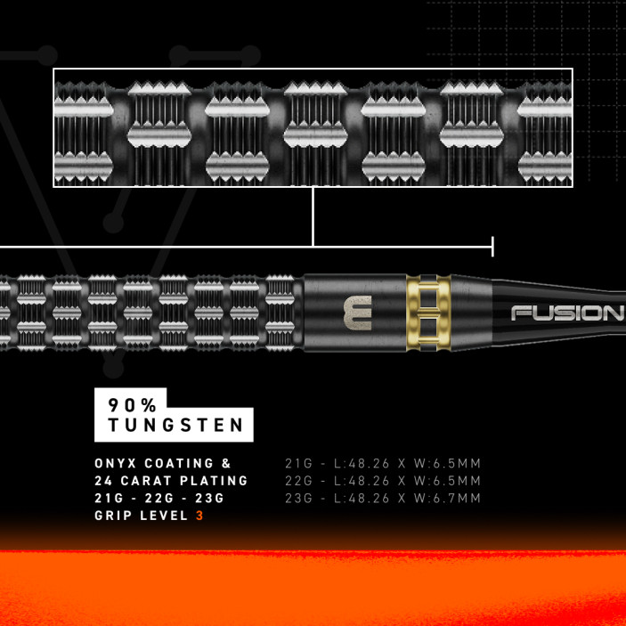 Lotki Rzutki Winmau Gian van Veen TS-PRO SP 90% 22g