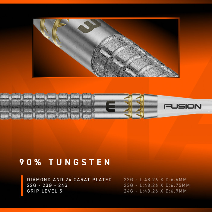 Lotki Rzutki Winmau Gian van Veen W-MAX SP 90% 24g