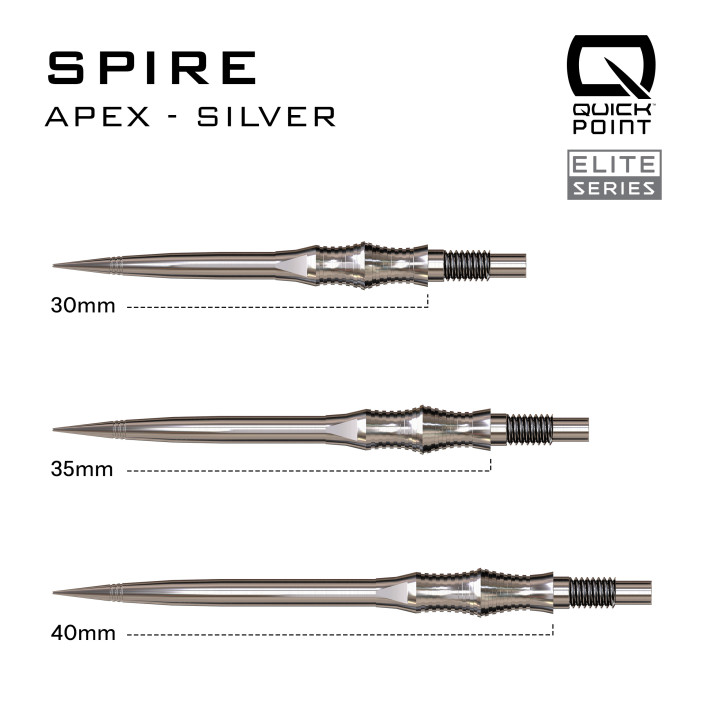 Groty Harrows Spire Apex Quick Point Silver Srebrne 40mm