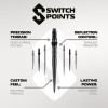 Groty Winmau Switch Point Czarne Gładkie Smooth Black 40mm