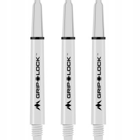 Shafty Mission Darts GripLock Medium White Białe