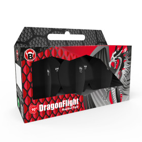 Piórka do darta Bulls DragonFlight Czarne Black Pear 200μm