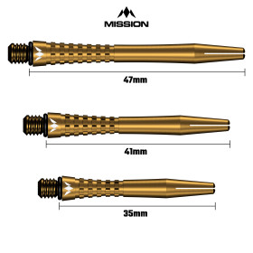Shafty Aluminiowe Mission Atom13 Medium Złote