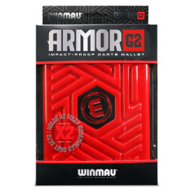 Pokrowiec Etui na rzutki do Darta Winmau Armor G2 Czerwony