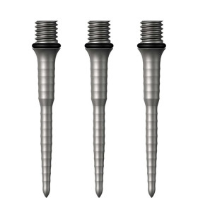 Groty dokręcane 2BA Mission Titan Ripple Silver 30mm