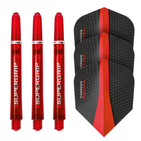 Zestaw shafty i piórka Harrows Twin Pack Red