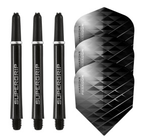 Zestaw shafty i piórka Harrows Twin Pack Black/Silver