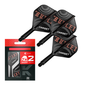 KFlex Target Short Czarny Black No2 Stephen Bunting  "The Bullet" (3szt.)