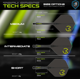 Winmau Fusion Shaft z Piórkiem Czarny Michael Van Gerwen Medium No2
