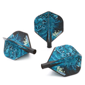 Piórka do darta Cuesoul TERO AK4 Standard Czarne Blue Tortiose Black
