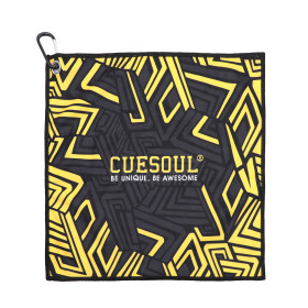 Ręcznik darterski  z karabińczykiem Cuesoul 35x35cm Żółty
