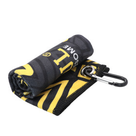 Ręcznik darterski  z karabińczykiem Cuesoul 35x35cm Żółty