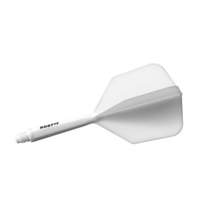 Shaft z piórkiem Cuesoul Rost77 Big Wing Solid White Białe Medium