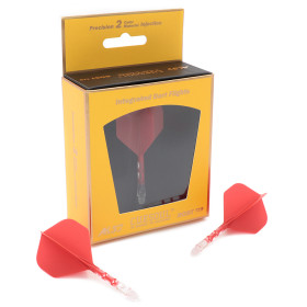 Shaft z piórkiem Cuesoul Rost T19 Standard Czerwony/Przezroczysty Medium