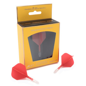Shaft z piórkiem Cuesoul Rost T19 Standard Czerwony/Przezroczysty Short