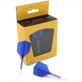 Shaft z piórkiem Cuesoul Rost T19 Big Wing Niebieski/Przezroczysty Long