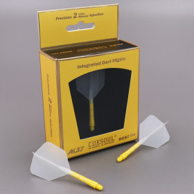 Shaft z piórkiem Cuesoul Rost T19 Big Wing Przezroczysty/Żółty Medium