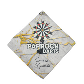 Ręcznik darterski z karabińczykiem Paproch Darts 35x35cm 