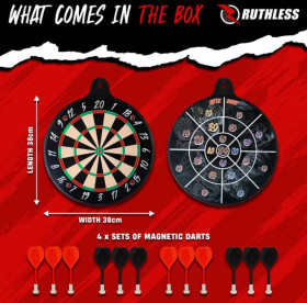 Tarcza do Darta magnetyczna Mission Ruthless Zestaw z 4 kompletami lotek