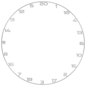 Ring numeryczny do tarczy do darta Bullet Srebrny