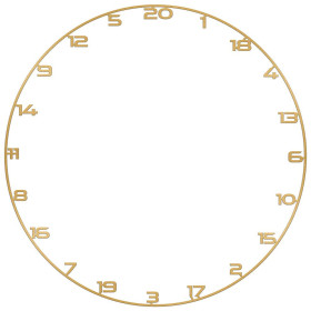 Ring numeryczny do tarczy do darta Bullet Złoty