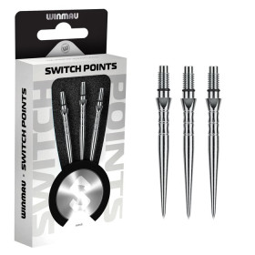 Groty Winmau Switch Point Srebrne falowane wave Silver 30mm