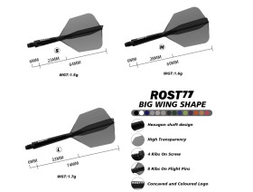 Cuesoul Rost77 Big Wing Transparentne z żółtym Logo Long