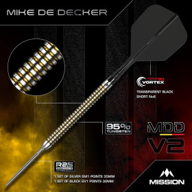 Rzutki lotki do darta Mission Mike De Decker Rapid Point V2 95% 24g