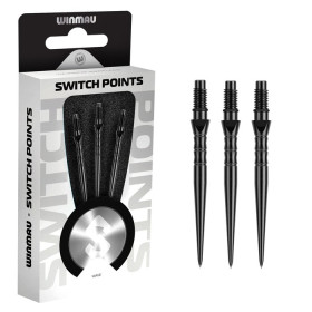 Groty Winmau Switch Point Czarne falowane wave Black 40mm