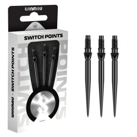 Groty Winmau Switch Point Czarne Gładkie Smooth Black 40mm